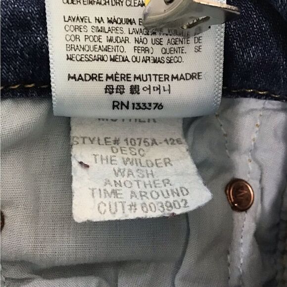 MOTHER The Wilder Ankle Crop Fray Hem Denim Jeans New Size 27 - Picture 12 of 16